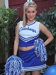 AdsPics presents: Cheerleader Kristi Kay drops pompoms and gets naked