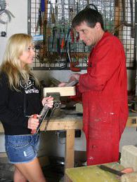 AdsPics presents: Blonde teenage beauty fucking her old and horny handyman
