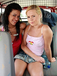 AdsPics presents: Naughty young Ellis and her hot friend share a hard cock