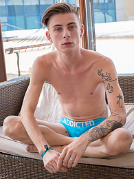 AdsPics presents: Super horny French twink Jerome James exposes his erect cock