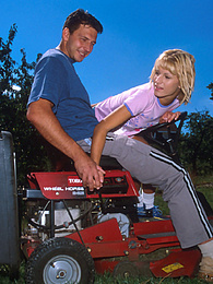 AdsPics presents: Naughty teen gets fucked in the garden