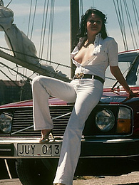 AdsPics presents: Outdoor hot raunchy classic fuck in the car and on the car