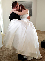 AdsPics presents: Bride with big fake tits Veronica Vain gets her trimmed pussy nailed deep