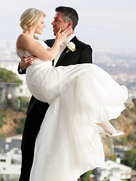 AdsPics presents: Hot blonde Anikka Albrite consummates her marriage vows after getting married