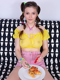 AdsPics presents: Brunette girl spends many hours posing nude at home and enjoying each second of doing it