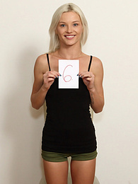 AdsPics presents: Blond hungarian teen Zazie Skymm gets completely naked during a solo shoot