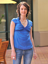 AdsPics presents: Brunette doll with a nice ass Sierra strips and masturbates in public