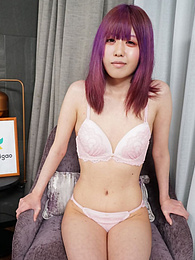 AdsPics presents: Asian girl Shiori Fujimori displays her petite tiny tits and unveils her complete nakedness in a solo